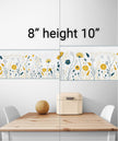 GB5050g8 City Wildflowers Peel and Stick Wallpaper Border 8in Height x 15ft Long Gray Yellow