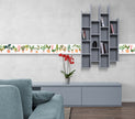 GB5040 Potted Plants Peel and Stick Wallpaper Border 10in or 8in Height x 15ft Long Light Dark Gray