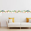 GB5040 Potted Plants Peel and Stick Wallpaper Border 10in or 8in Height x 15ft Long Light Dark Gray