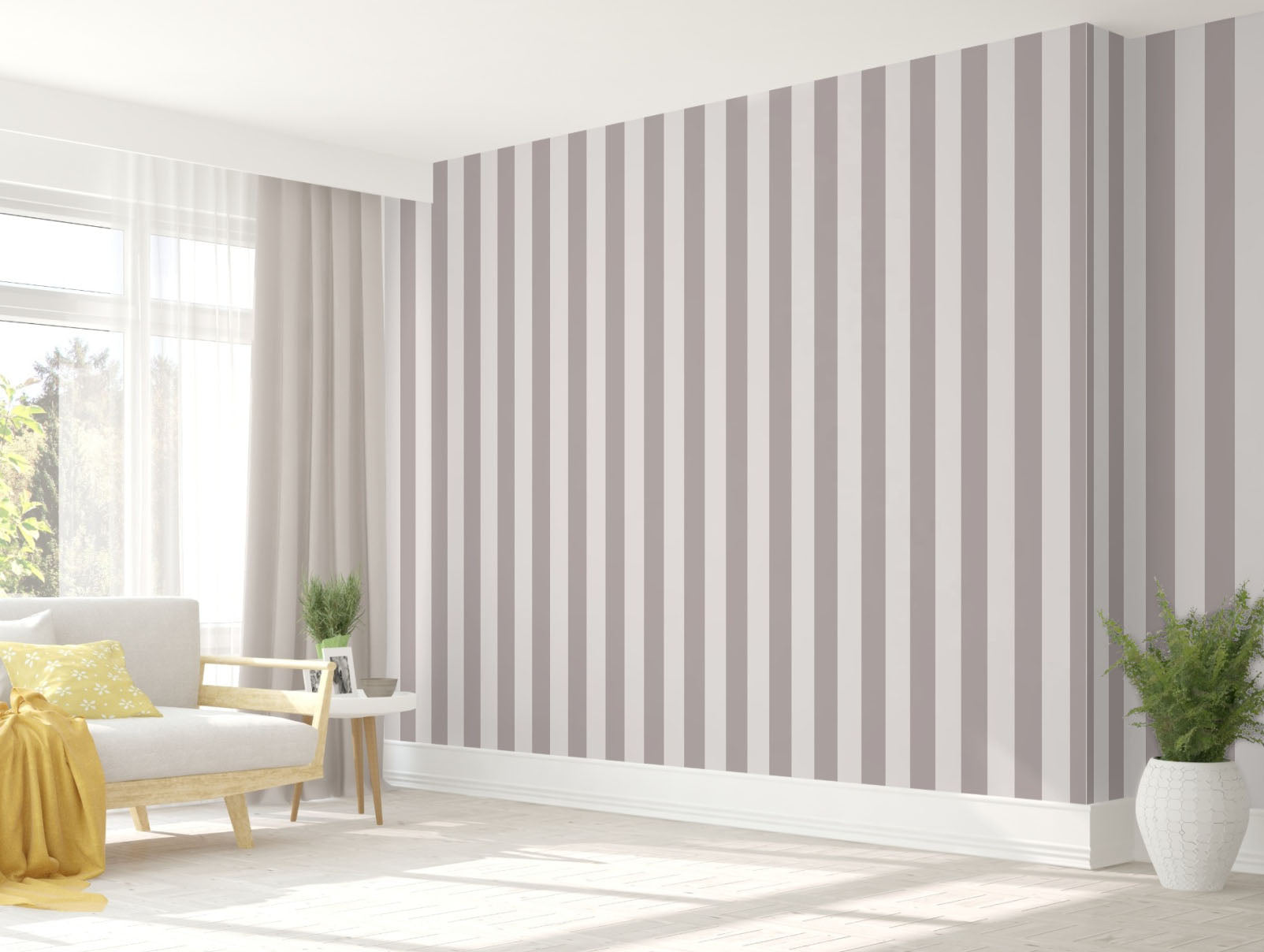 GP1900272 Pink Stripes Peel and Stick Wallpaper Roll 19 inch Wide x 18 ft. Long, Pink