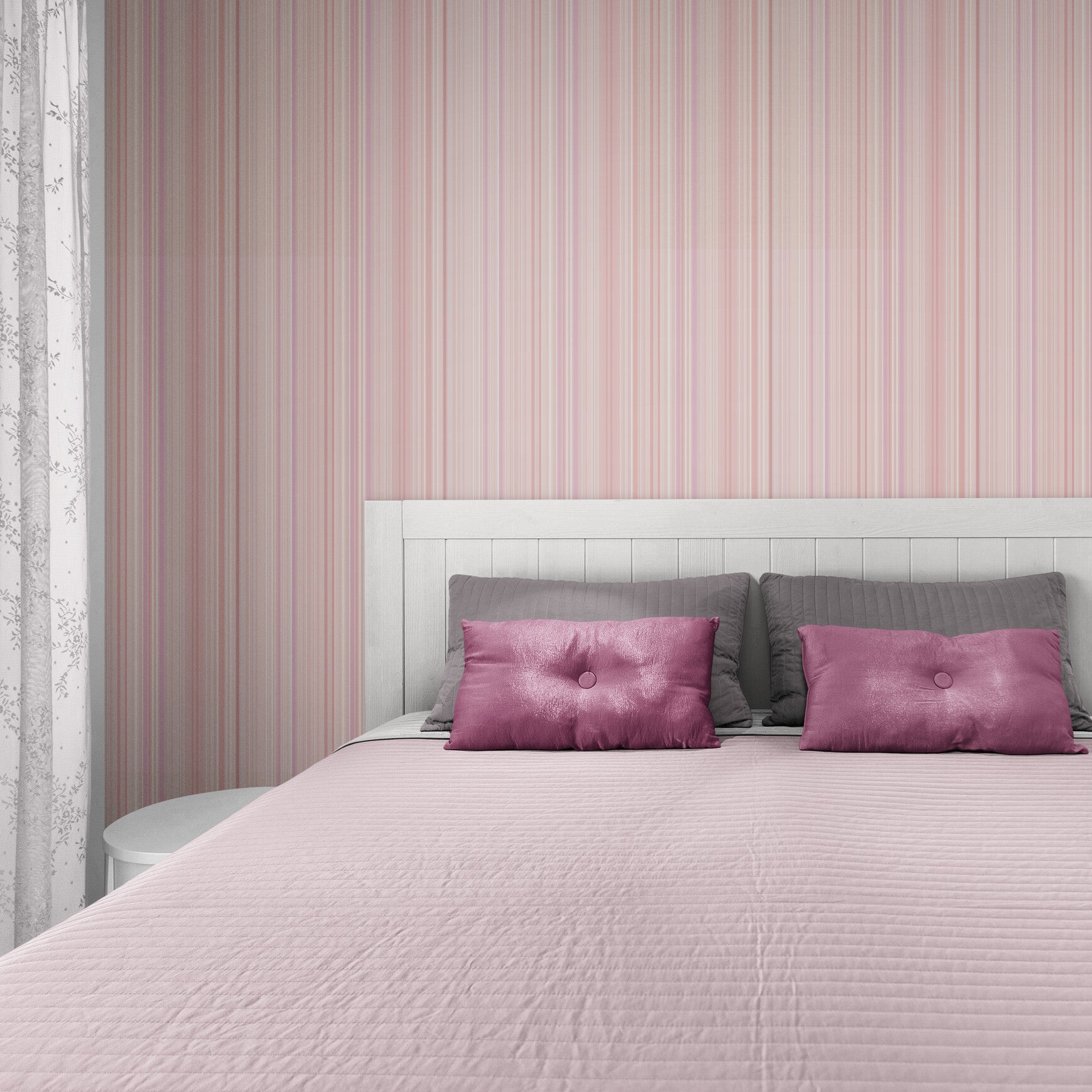 GP6004 Barcode Stripe Wallpaper Panels in Winter Cappuccino Brown