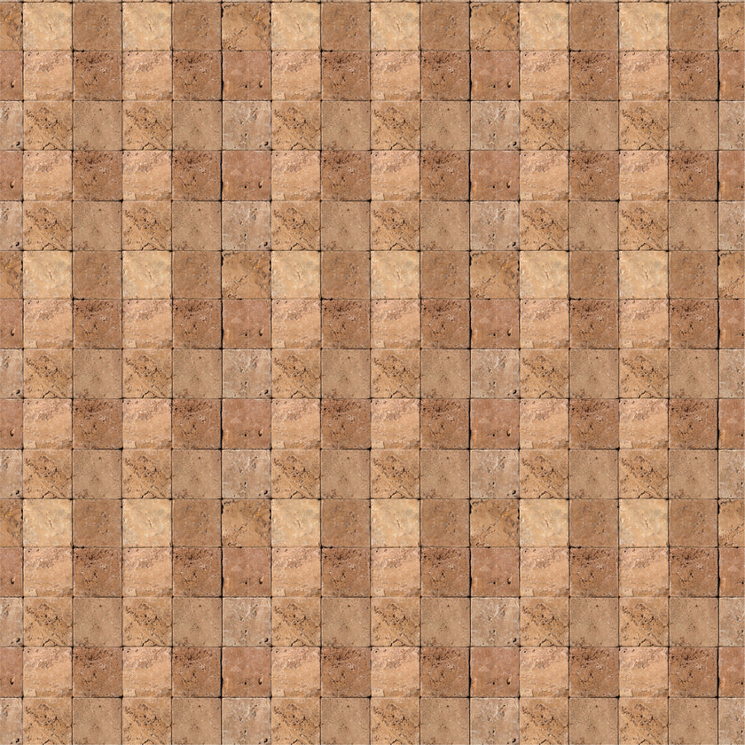 GW7120 Square Tumbled Stone Wallpaper Roll 19 inch Wide x 18 ft. Long in Clay Brown