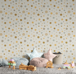 GW0011 Quirky Polka Dots Wallpaper Roll 19 inch Wide x 18 ft. Long in Beige Brown