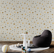GW0011 Quirky Polka Dots Wallpaper Roll 19 inch Wide x 18 ft. Long in Beige Brown
