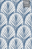 GDP5002 Fallen Feathers Premium Peel and Stick Wallpaper Panel 6 Ft High x 26 Wide in Muted Navy Soft Blue