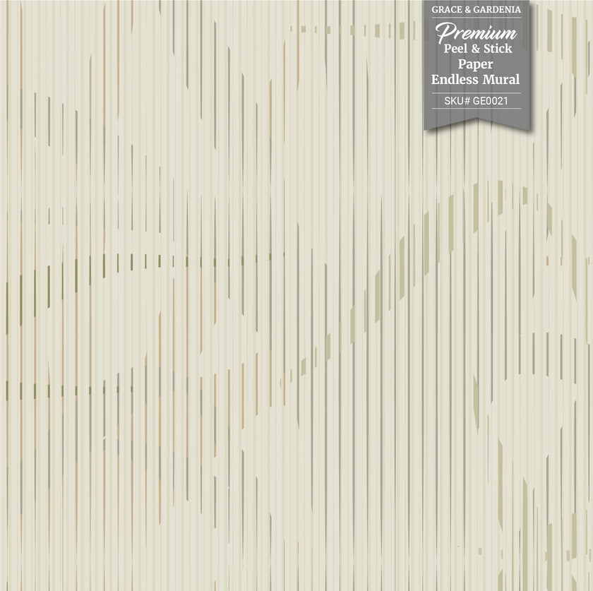 GE0021 Lenticular Foliage Endless Murals Beige Tan