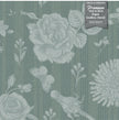 GE5074 Vintage Stripe Botanical Endless Murals Soft Teal Blue Gray