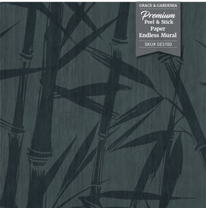 GE5101 Bamboo Serenity Endless Murals in Soft Sage Green