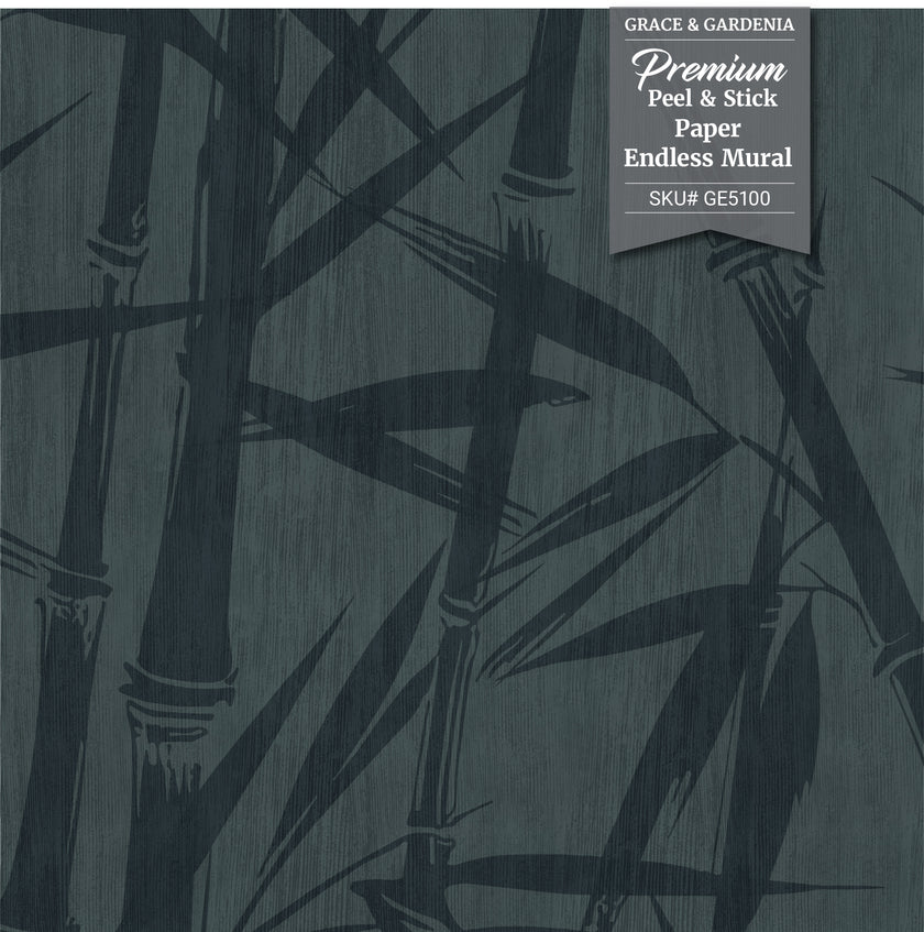 GE5101 Bamboo Serenity Endless Murals in Soft Sage Green