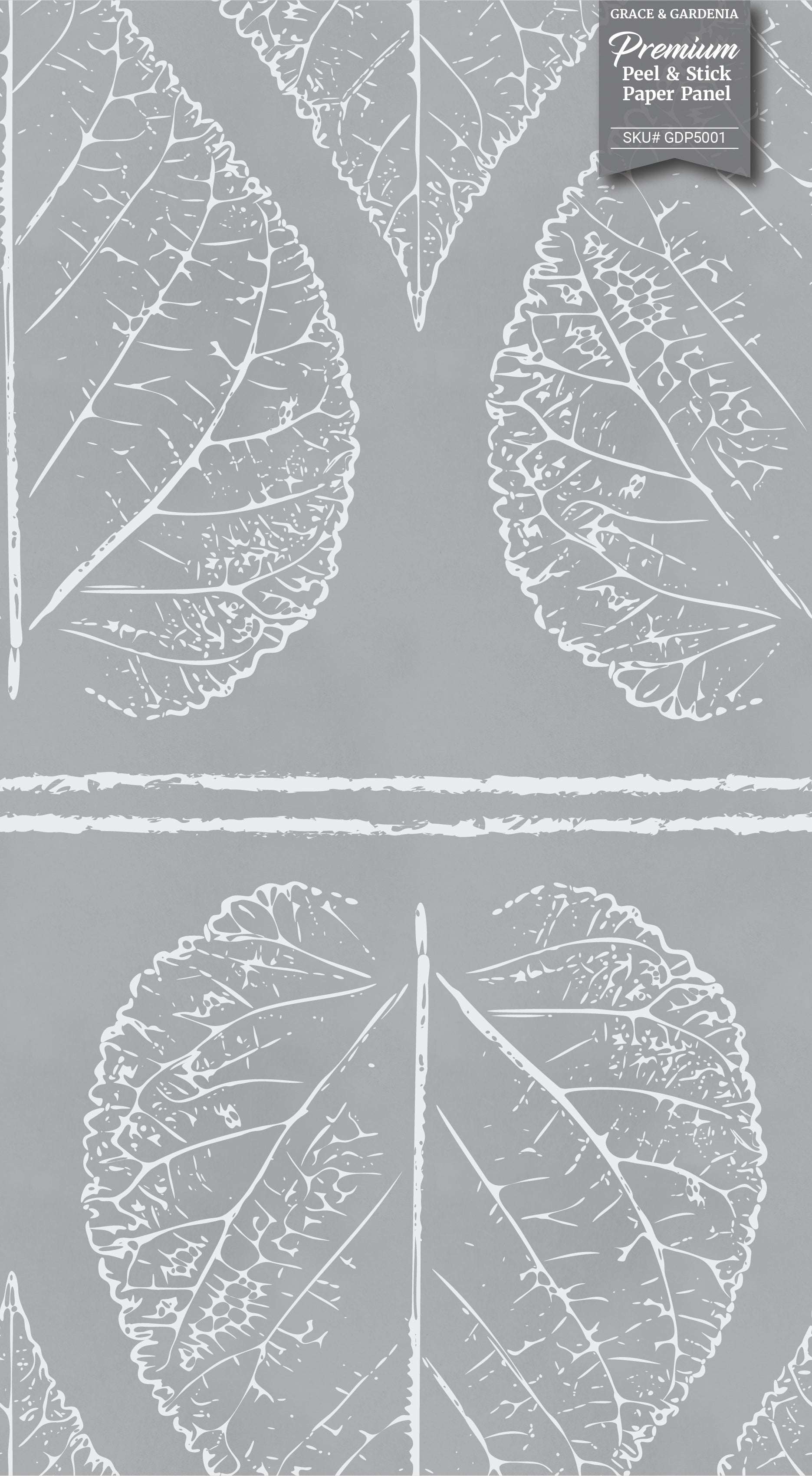 GDP5001 Accelerated Growth Premium Peel and Stick Wallpaper Panel 26 Wide in Multiple Sizes Soft Gray