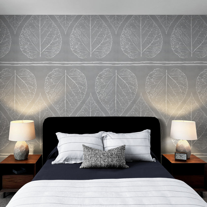 GDP5001 Accelerated Growth Premium Peel and Stick Wallpaper Panel 26 Wide in Multiple Sizes Soft Gray