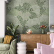 GE5090 Flabellate Foliage Endless Murals in Green Gray