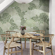 GE5090 Flabellate Foliage Endless Murals in Green Gray
