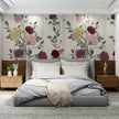 GE5082 Rose Bush Stripe Endless Mural in Beige