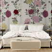 GE5082 Rose Bush Stripe Endless Mural in Beige