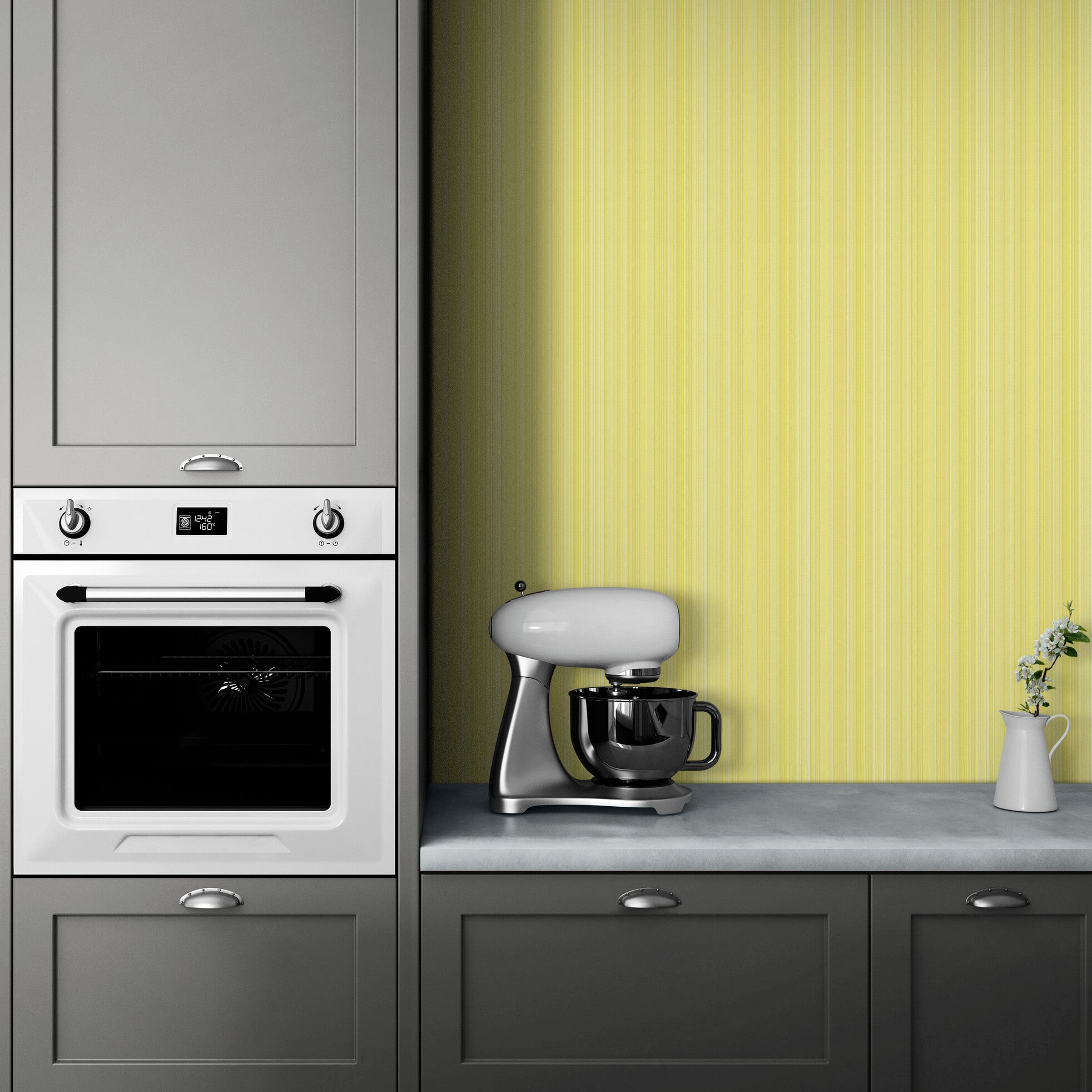 GP6001 Barcode Stripe Wallpaper Panels 26in Wide in Muted Navy