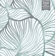 GE5112 Large Tropical herbage Endless Murals in Gray Black