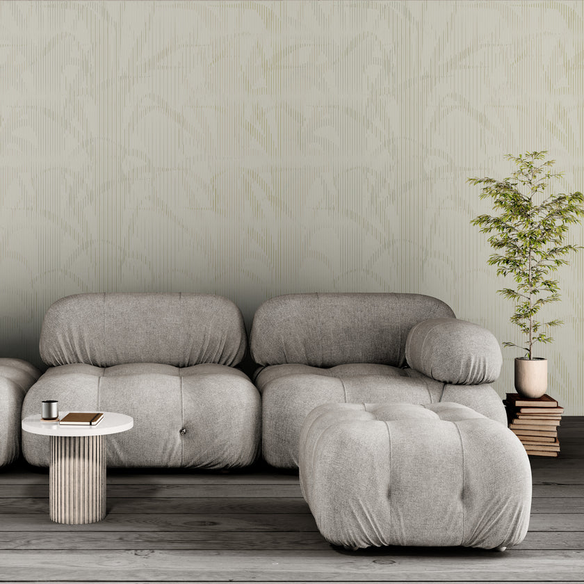 GE0021 Lenticular Foliage Endless Murals Beige Tan