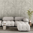 GE5102 Bamboo Serenity Endless Murals in Beige Gray 78 in width (3 panels 26”W) x 108 in height