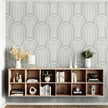 GP1034 Narrow Retro Arches Wallpaper Panels 26in Wide in Pink
