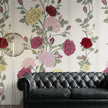 GE5082 Rose Bush Stripe Endless Mural in Beige