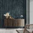 GE5100 Bamboo Serenity Endless Murals in Dark Teal