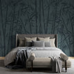 GE5100 Bamboo Serenity Endless Murals in Dark Teal