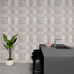 GW7122 Square tumbled Stone Wallpaper Roll 19 inch Wide x 18 ft. Long in Gray