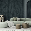 GE5100 Bamboo Serenity Endless Murals in Dark Teal