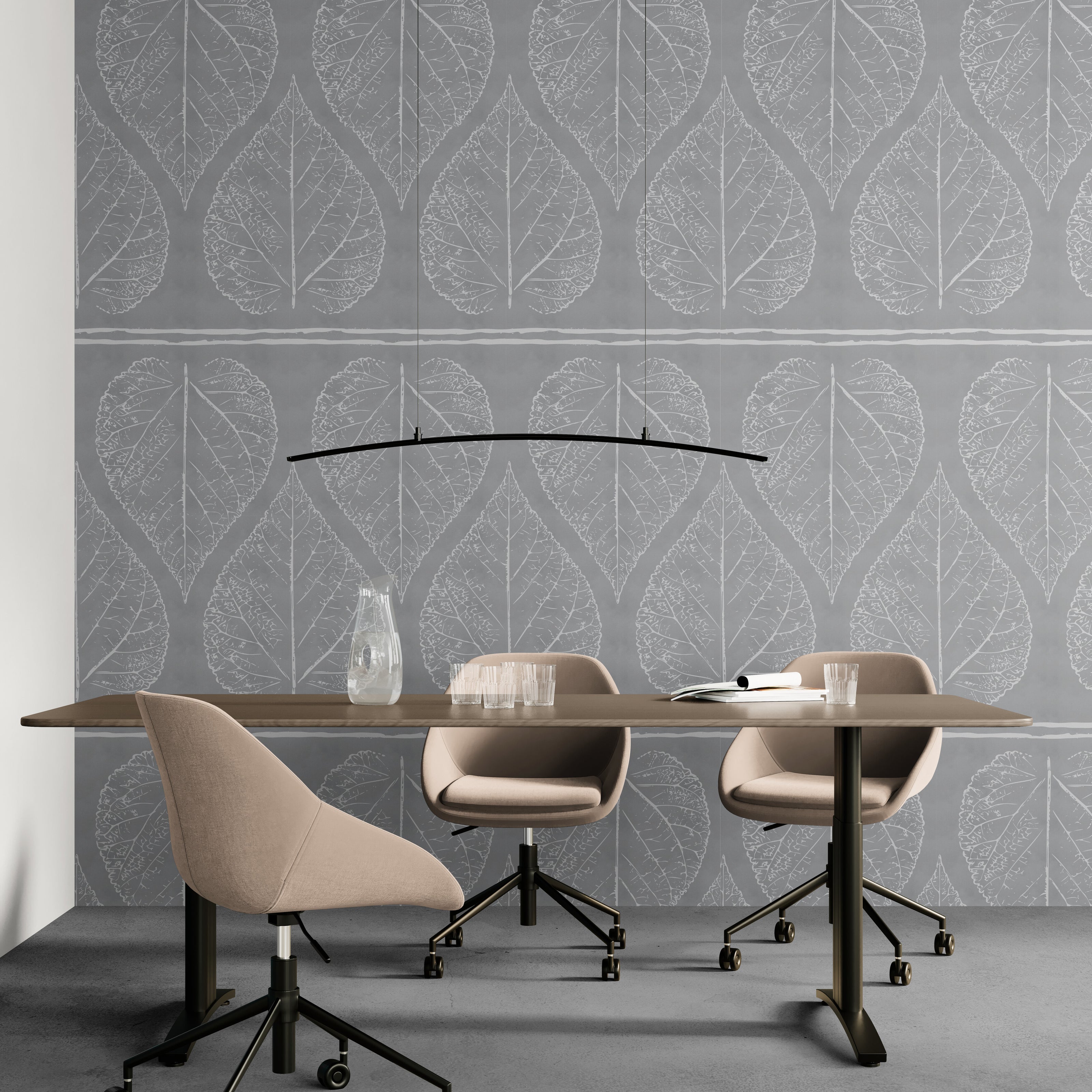 GDP5001 Accelerated Growth Premium Peel and Stick Wallpaper Panel 26 Wide in Multiple Sizes Soft Gray