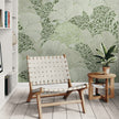 GE5090 Flabellate Foliage Endless Murals in Green Gray