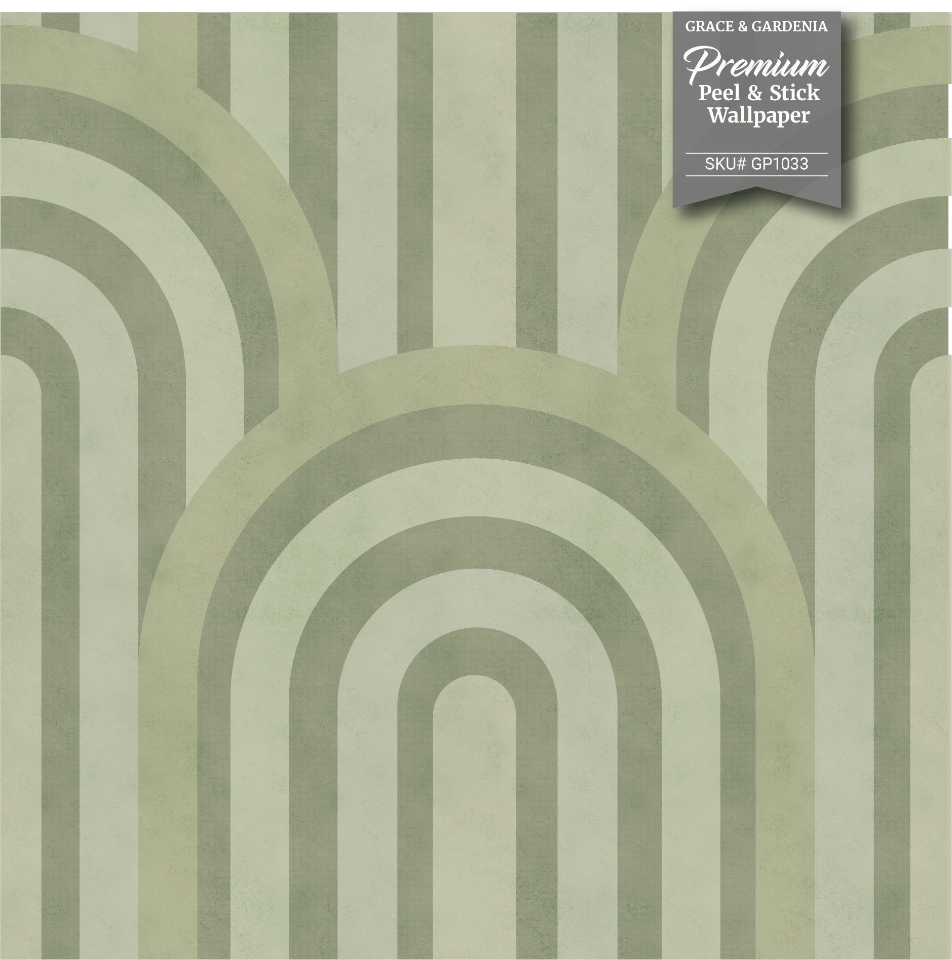 GP1034 Narrow Retro Arches Wallpaper Panels 26in Wide in Pink