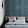 GP6001 Barcode Stripe Wallpaper Panels 26in Wide in Muted Navy