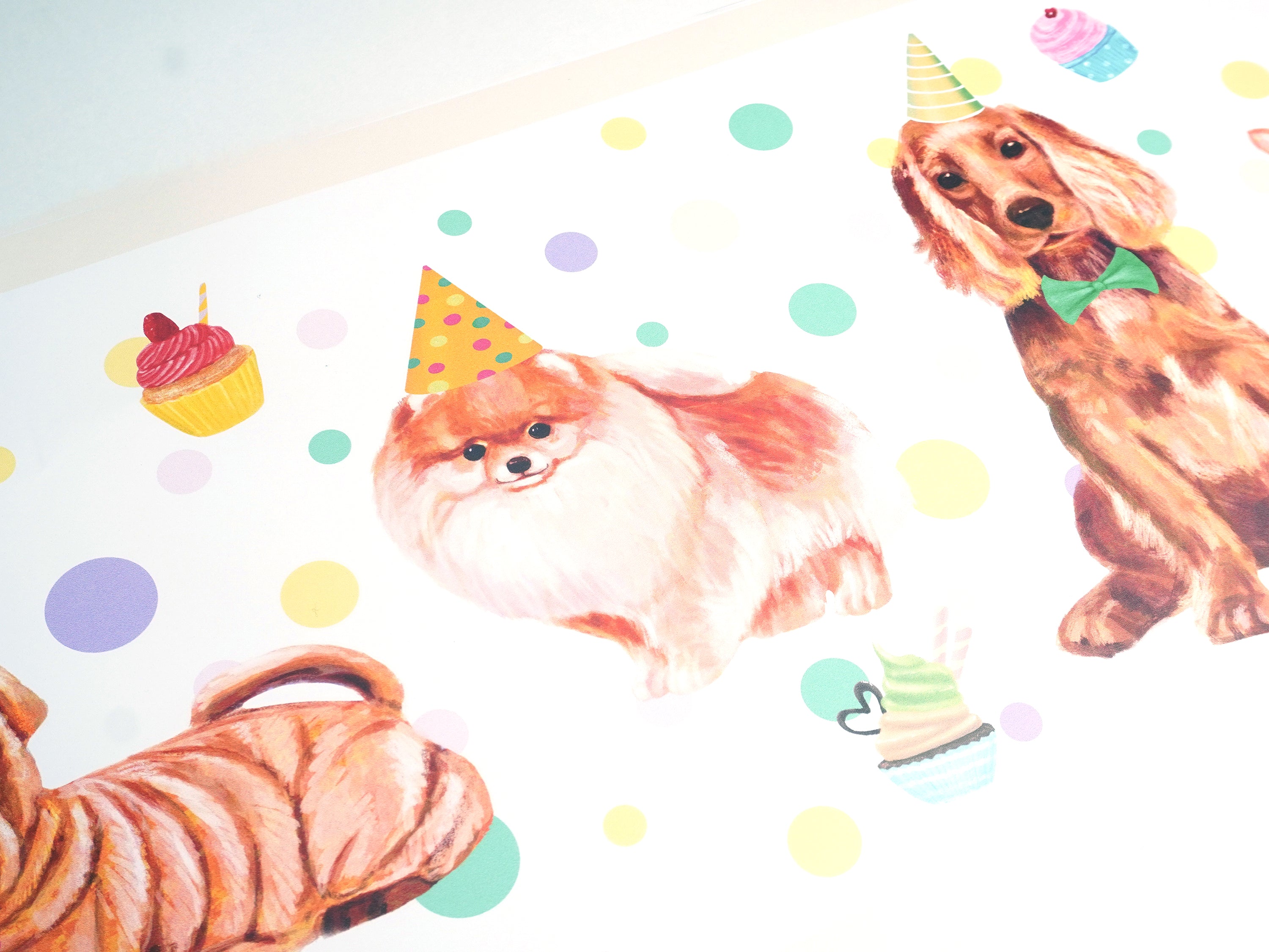 GB90041 Party Dogs Peel and Stick Wallpaper Border 10