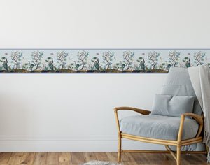 GB50031 Chinoiserie Herons Peel and Stick Wallpaper Border 10