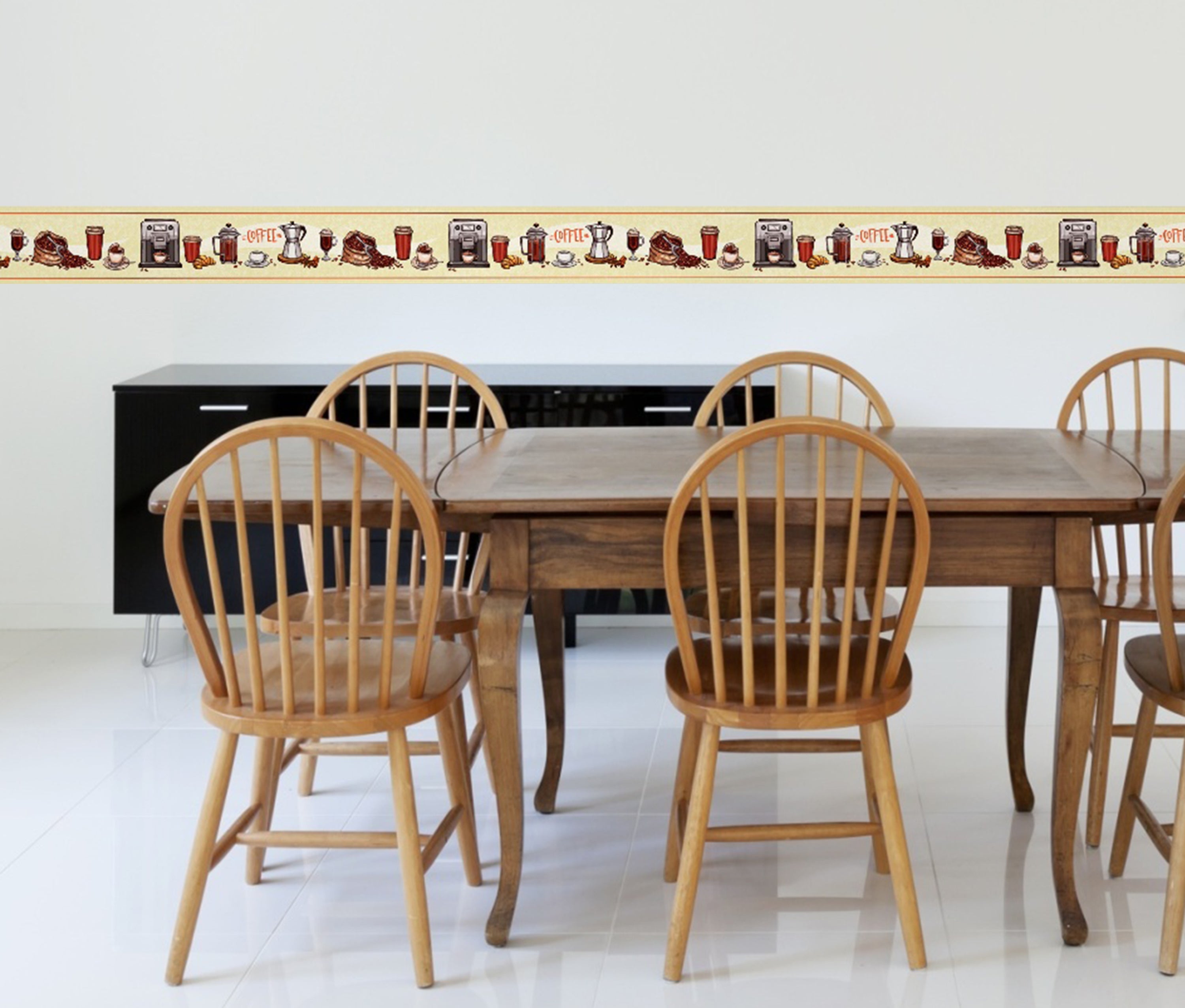 GB80021 Coffee Items Peel and Stick Wallpaper Border 10