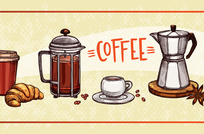 GB80021 Coffee Items Peel and Stick Wallpaper Border 10