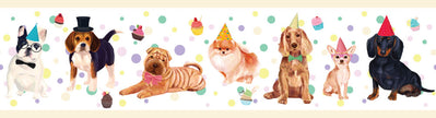 GB90041 Party Dogs Peel and Stick Wallpaper Border 10