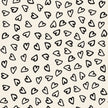 GP1006 Hand Painted Hearts Premium Peel and Stick Wallpaper Panel 6 Ft High x 26 Wide Black on Beige