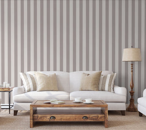 GP1900271 Gray Stripes Peel and Stick Wallpaper Roll 19 inch Wide x 18 ft. Long Gray