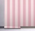 GP1900272 Pink Stripes Peel and Stick Wallpaper Roll 19 inch Wide x 18 ft. Long, Pink