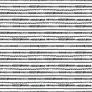 GP190091 Grace & Gardenia - Black and White Hand Painted Lines Premium Peel and Stick Wallpaper Panel 6 Ft High x 26