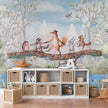 GDSE3500 Animal Adventure Wallpaper Mural Premium Peel and Stick Material 26in Wide x 9 ft. Blue Green Brown