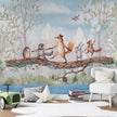 GDSE3500 Animal Adventure Wallpaper Mural Premium Peel and Stick Material 26in Wide x 9 ft. Blue Green Brown