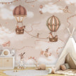 GDSE3531 Aviation Adventure Wallpaper Mural Premium Peel and Stick Material 26in Wide x 9 ft. Mono Beige Pink