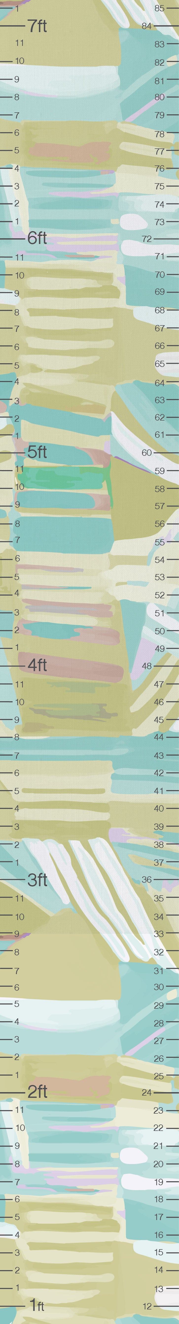 GA1007 Peel & Stick Growth Chart Expressive Abstract Lines Adult