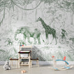 GDSE3012 Animal Parade Wallpaper Mural Premium Peel and Stick Material 26in Wide x 9 ft. Green