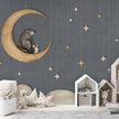 GDSE3540 Bear On The Moon Wallpaper Mural Premium Peel and Stick Material 26in Wide x 9 ft. Blue