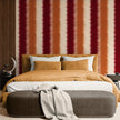 GP6030 Ombré Watercolor Stripe Premium Peel and Stick Wallpaper Panel 6 Ft High x 26 Wide in Deep Crimson