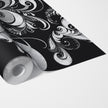 GDM0020 Marina Makaron Designs Paisley in Black Gray Off White Wallpaper Panel 26 inch Wide x 6ft, 9ft, and 12ft Long